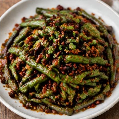 Sichuan Dry-Fried Green Beans