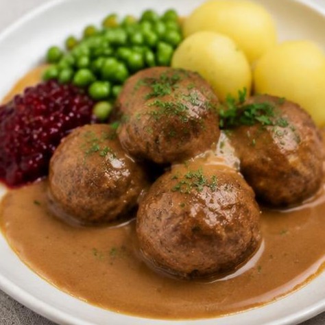 Kjøttkaker i brun saus